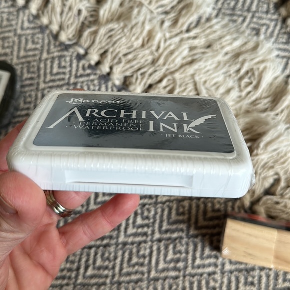 NWT Baby Shower Wood Stamps &Ink Pads | Blue | Black | Scrapbook | Invitations - Picture 5 of 9